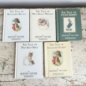 Vintage Beatrix Potter Peter Rabbit Books Lot of 5 F Warne Hardcover